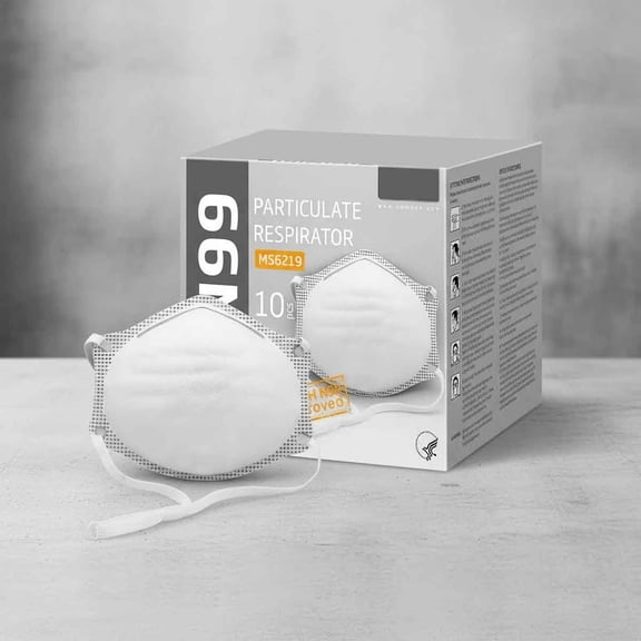 Face Mask N99 Respirator for Dust, Pollution & Allergies Breathable 3-Layer Filter Adjustable Ear Loops, Comfortable for Men Women