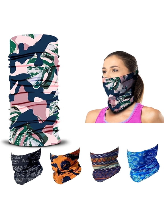 Face Mask, Neck Gaiter, 12-in-1 Headband Scarf, Balaclava, Bandana, Sweatband for Fishing, Hiking, Running & Outdoor Sports, Dustproof & Sun Protection Island Camo