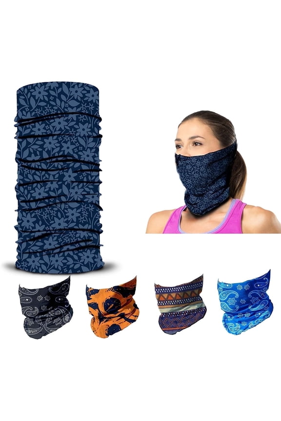 Face Mask, Neck Gaiter, Headband, Fishing Mask, Tube Mask, Face Bandana, Neck Balaclava and Sport Scarf 12 in 1 Headband Sweatband for Fishing, Hiking, Running