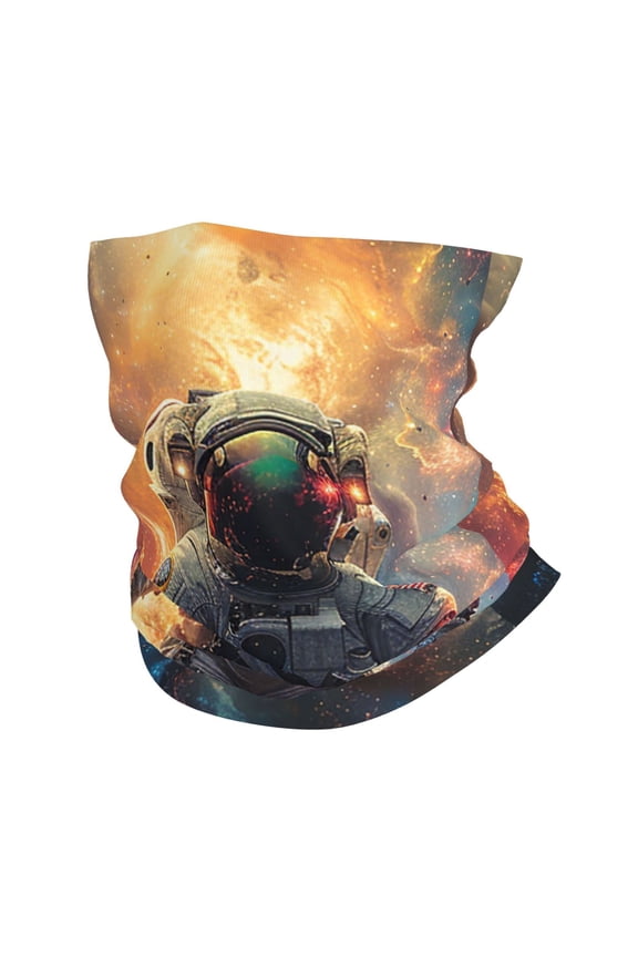 Face Mask Neck Gaiter Windproof Bandana Headwear Breathable Cover Outdoor Scarf, Astronaut Planet Space Galaxy Psychedelic