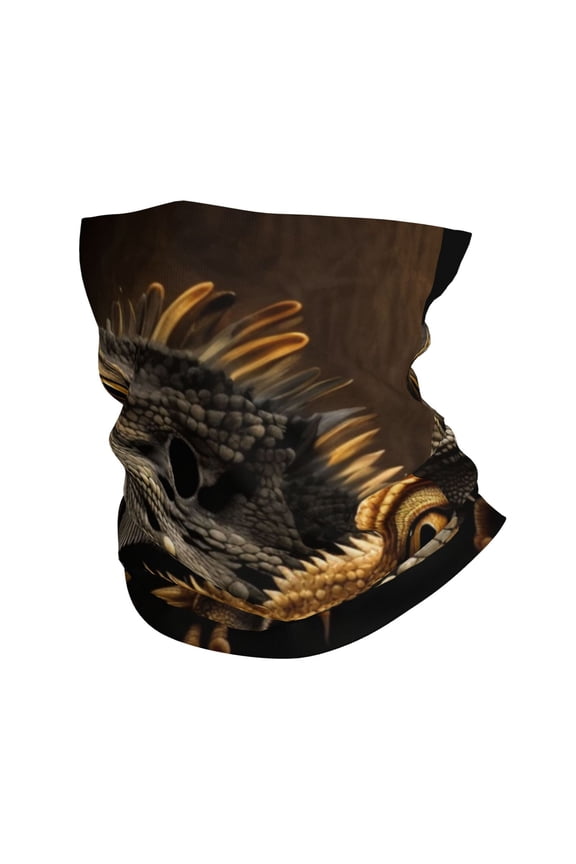 Face Mask Neck Gaiter Windproof Bandana Headwear Breathable Cover Outdoor Scarf, Cool Bearded Dragon Lizards