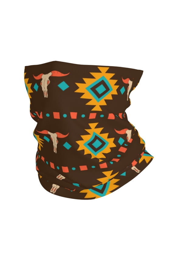 Face Mask Neck Gaiter Windproof Bandana Headwear Breathable Cover Outdoor Scarf, Cowboy Western Native