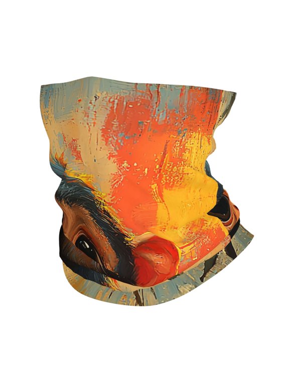Face Mask Neck Gaiter Windproof Bandana Headwear Breathable Cover Outdoor Scarf, Cute Monkey Retro