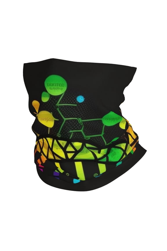 Face Mask Neck Gaiter Windproof Bandana Headwear Breathable Cover Outdoor Scarf, DNA Rainbow LGBT Pride Science
