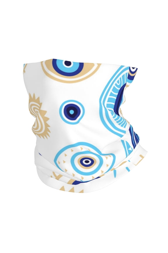 Face Mask Neck Gaiter Windproof Bandana Headwear Breathable Cover Outdoor Scarf, Evil Eyes Magic Talisman