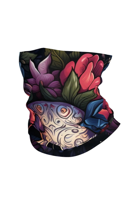 Face Mask Neck Gaiter Windproof Bandana Headwear Breathable Cover Outdoor Scarf, Gothic Skull Day Of The Dead Art