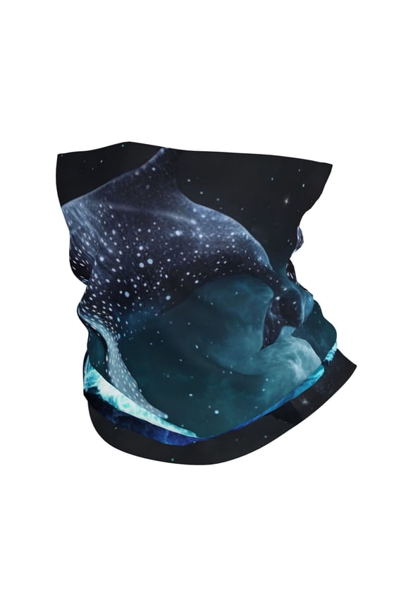 Face Mask Neck Gaiter Windproof Bandana Headwear Breathable Cover Outdoor Scarf, Ocean Dolphin Beluga Whale Shark Galaxy