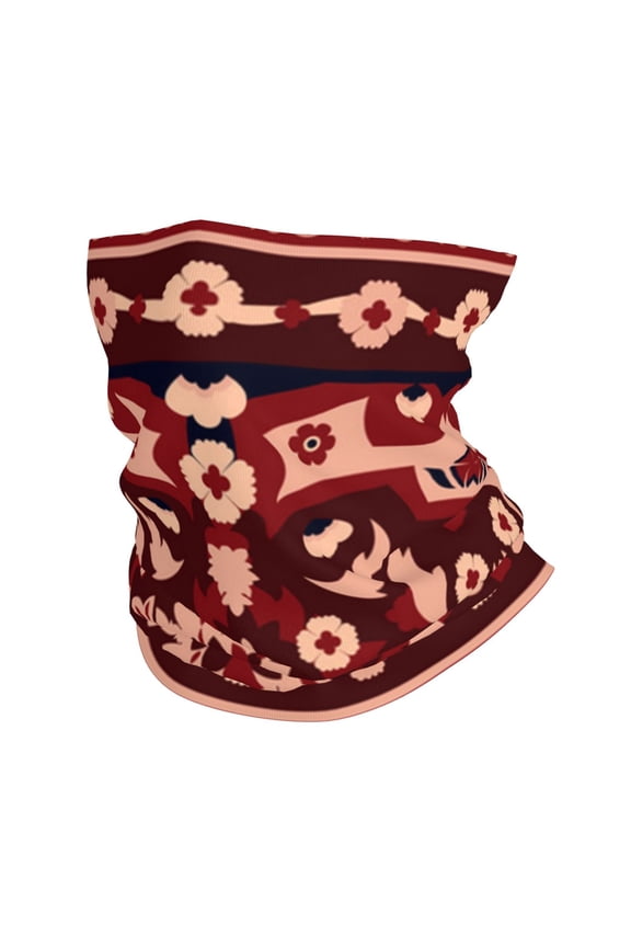Face Mask Neck Gaiter Windproof Bandana Headwear Breathable Cover Outdoor Scarf, Persian Carpet Indian Arabesque Abstract