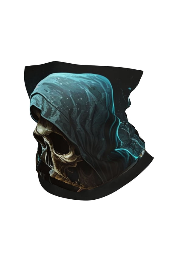 Face Mask Neck Gaiter Windproof Bandana Headwear Breathable Cover Outdoor Scarf, Skull Gothic Death Grim Reaper