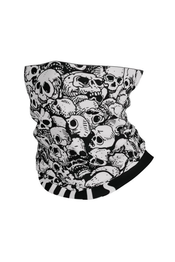 Face Mask Neck Gaiter Windproof Bandana Headwear Breathable Cover Outdoor Scarf, Skulls Head Gothic Skull