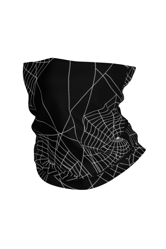 Face Mask Neck Gaiter Windproof Bandana Headwear Breathable Cover Outdoor Scarf, Spider Web Silhouette Halloween