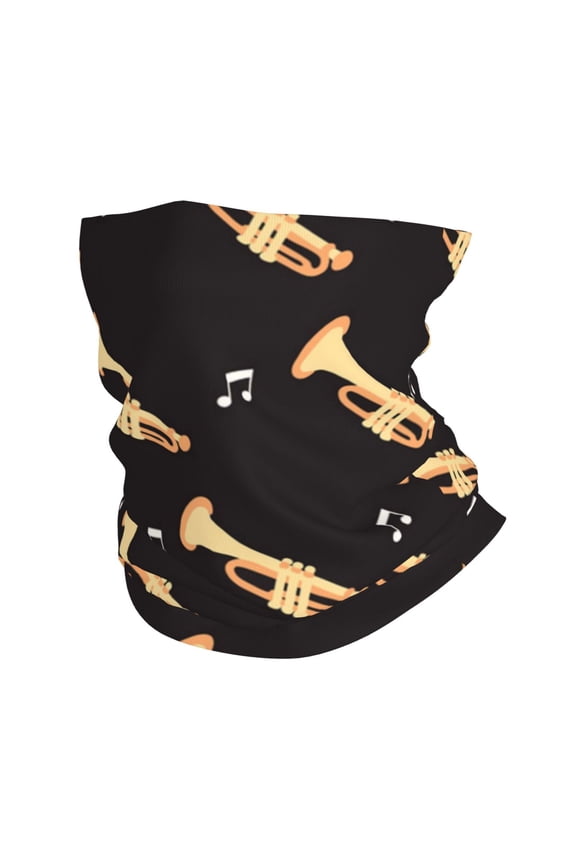 Face Mask Neck Gaiter Windproof Bandana Headwear Breathable Cover Outdoor Scarf, Trumpet Musical Instrument Retro