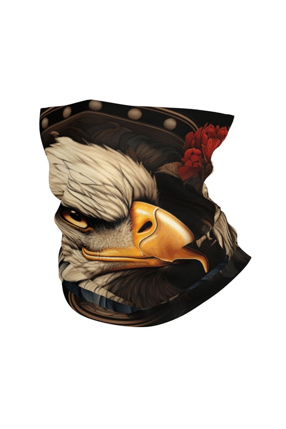 Face Mask Neck Gaiter Windproof Bandana Headwear Breathable Cover Outdoor Scarf, USA Navy Eagle American Flag United States Art