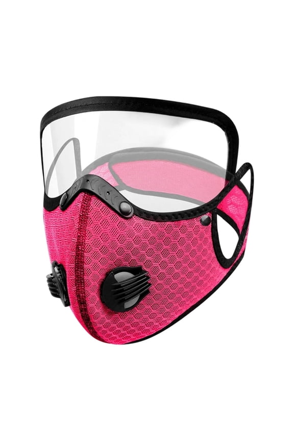 Face Mask, Removable Protective Lens Windproof Mesh Cycling Face Cover, 1 Piece Rose Pink Breathable Safety Mask, for Outdoor Running Biking Hiking Dust Prevention Cold Weather Warm Protection