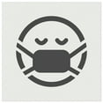 thumbnail image 1 of Face Mask Sick Health Emoticon DIY Cookie Wall Craft Stencil - 7.0 Inch, 1 of 5