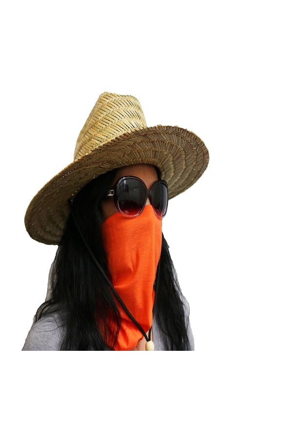 Face Mask Solid Orange Face Covering Bandana Seamless Multifunctional Unisex Headwrap Balaclava US SELLER!