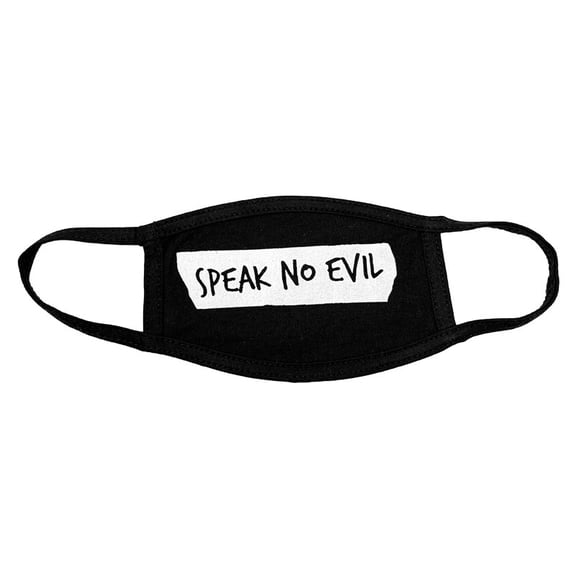 Face Mask-Speak No Evil-Black