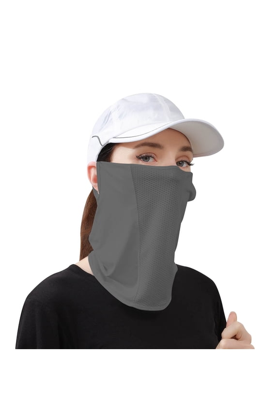 Face Mask UV Protection Sports Lightweight Breathable Golf Cycling Driving Dark Gray A