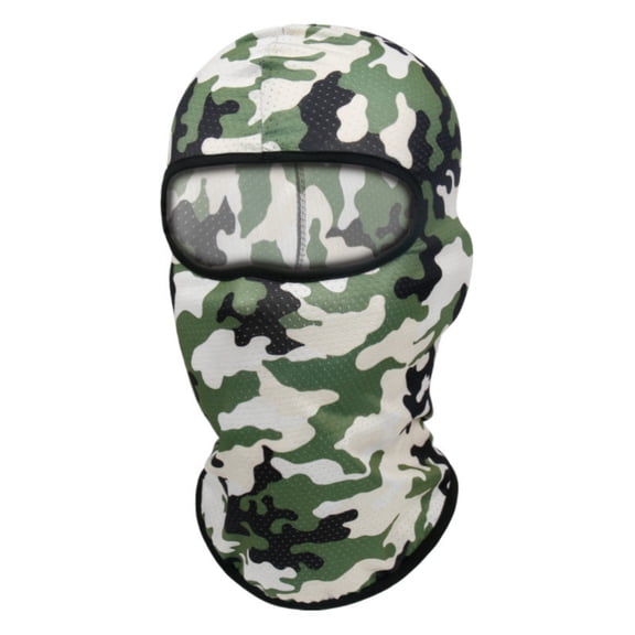 Face Mask for Men in Camouflage Pattern for Outdoor Cycling and Skiing as a Breathable Helmet Liner and Neck Gaiter with Quick Drying Technology B
