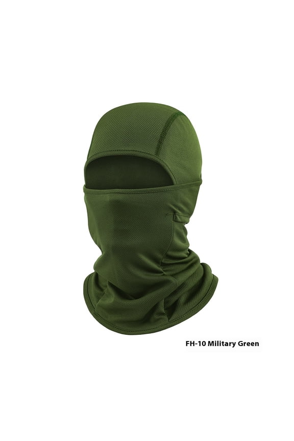 Face Mask for Winter and Summer, Sun UV Protection Neck Gaiter, Men Mask for Ski Motorcycle Cycling-military green