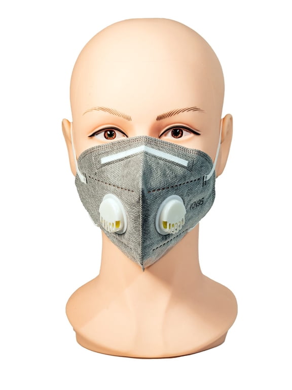 Face Mask with Dual Exhale Vents- Grey