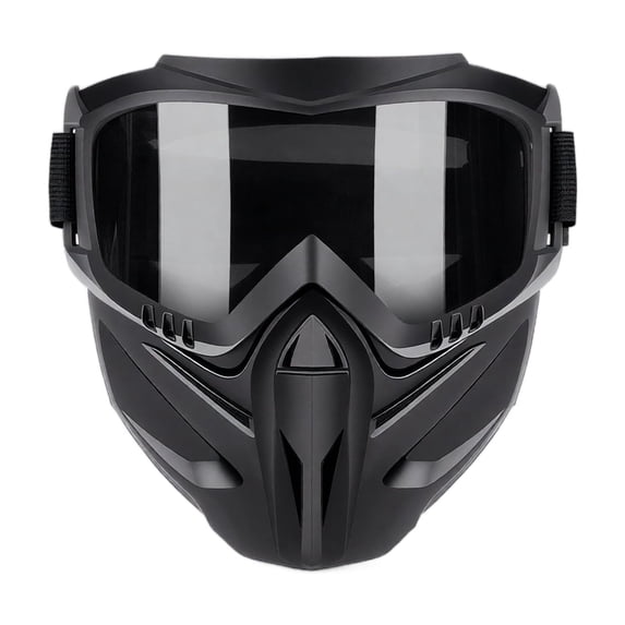 Face Mask with Goggles, Breathable Dustproof Windproof Full Head Cover Skull Mask for Outdoor Cycling Motocross Skiing and Paintball Gray