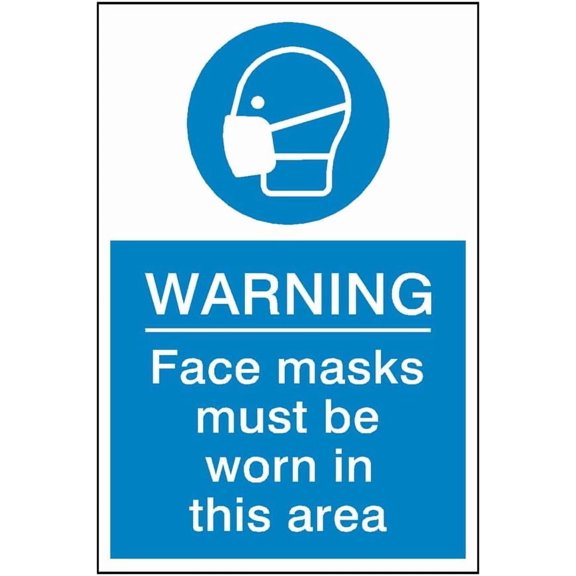 Face Masks Must Be Worn Sign (style C) Metal Sign 12x8 Inch Wall Decor for Indoor & Outdoor Use