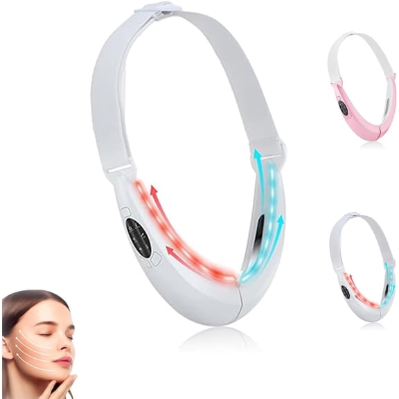 Face Massager, V Face Beauty Device, Electric Double Chin Reducer & V Line Face Lifting Machine,The Straps are Freely Adjustable to Fit Everyone