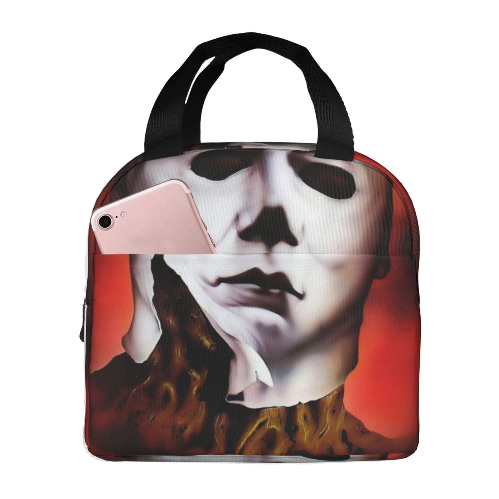 Face Michael Myers Portable Lunch Bag For Adult And Kids Reusable Lunch