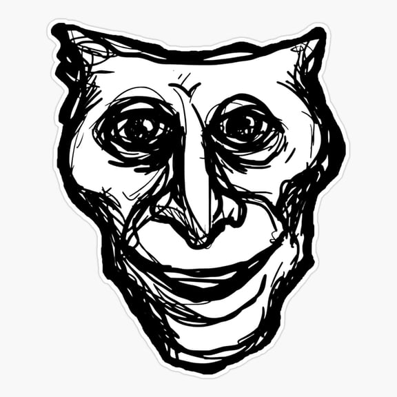 Face Minimal Portrait Style Art Sticker