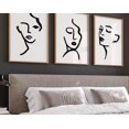 Face Minimalist One Line Ink Female Portraits Neutral Line Drawing Boho ...