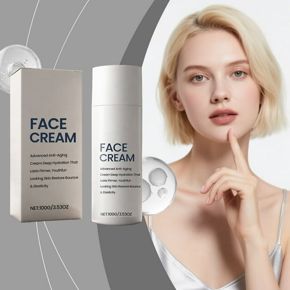 Face Moisturizer for Women & Men, Anti Aging Face Cream with Hyaluronic Acid, Moisturizer For Nourishing & Plumping Skin, Age Facial Skin Care, Day & Night Moisturizing, 3.53oz