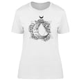 thumbnail image 1 of Face Moon Over Geometry Design T-Shirt Women -Image by Shutterstock, Female Medium, 1 of 2