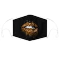 thumbnail image 1 of Face Mouth Nose Mask Cover Protection Reusable Cotton Blend Five Layer Filter Adjustable One Size Unisex Sexy Leopard Lips Design, 1 of 11
