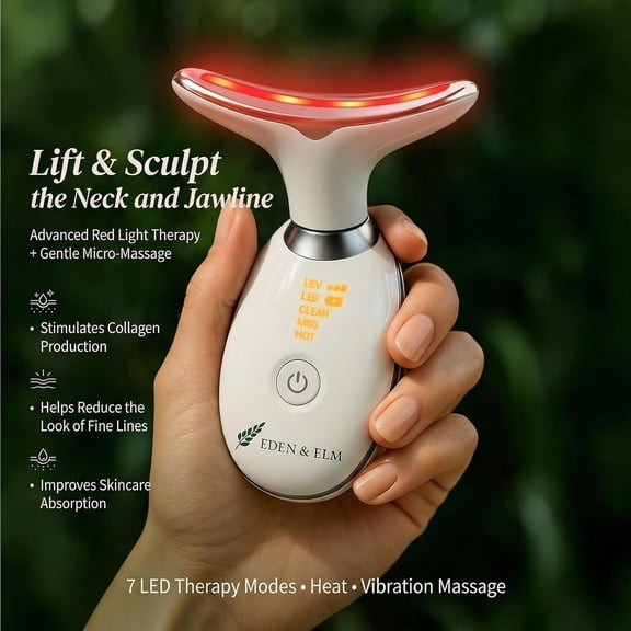 - Face & Neck Sculpting Massager  7 Color LED Beauty Tool for Firm-Looking Skin, Jawline Contouring & Daily Lift Routine  Ergonomic Curved Wireless Skincare Device