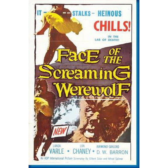 Face Of The Screaming Werewolf Movie Poster Reprint 27inx40in for any room 27x40 Square Adults AB Posters