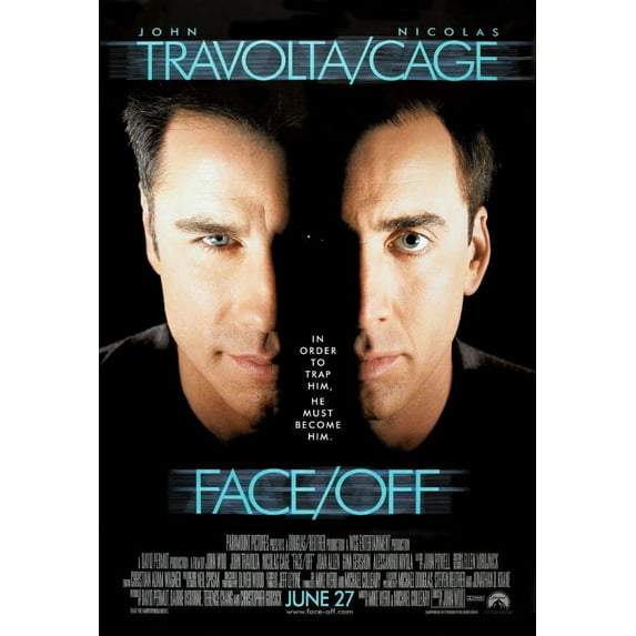 Face Off Movie Poster Reprint 27inx40in for any room 27x40 Multi-Color Square Adults Z Posters