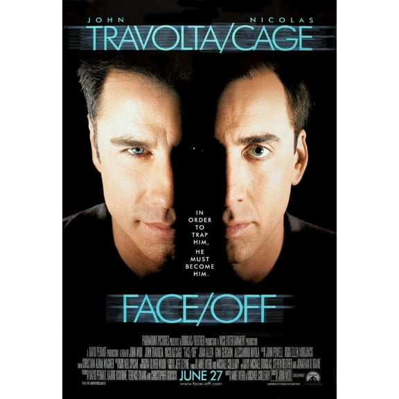 Face Off Movie Poster Reprint 27inx40in for any room 27x40 Multi-Color Square Adults Z Posters