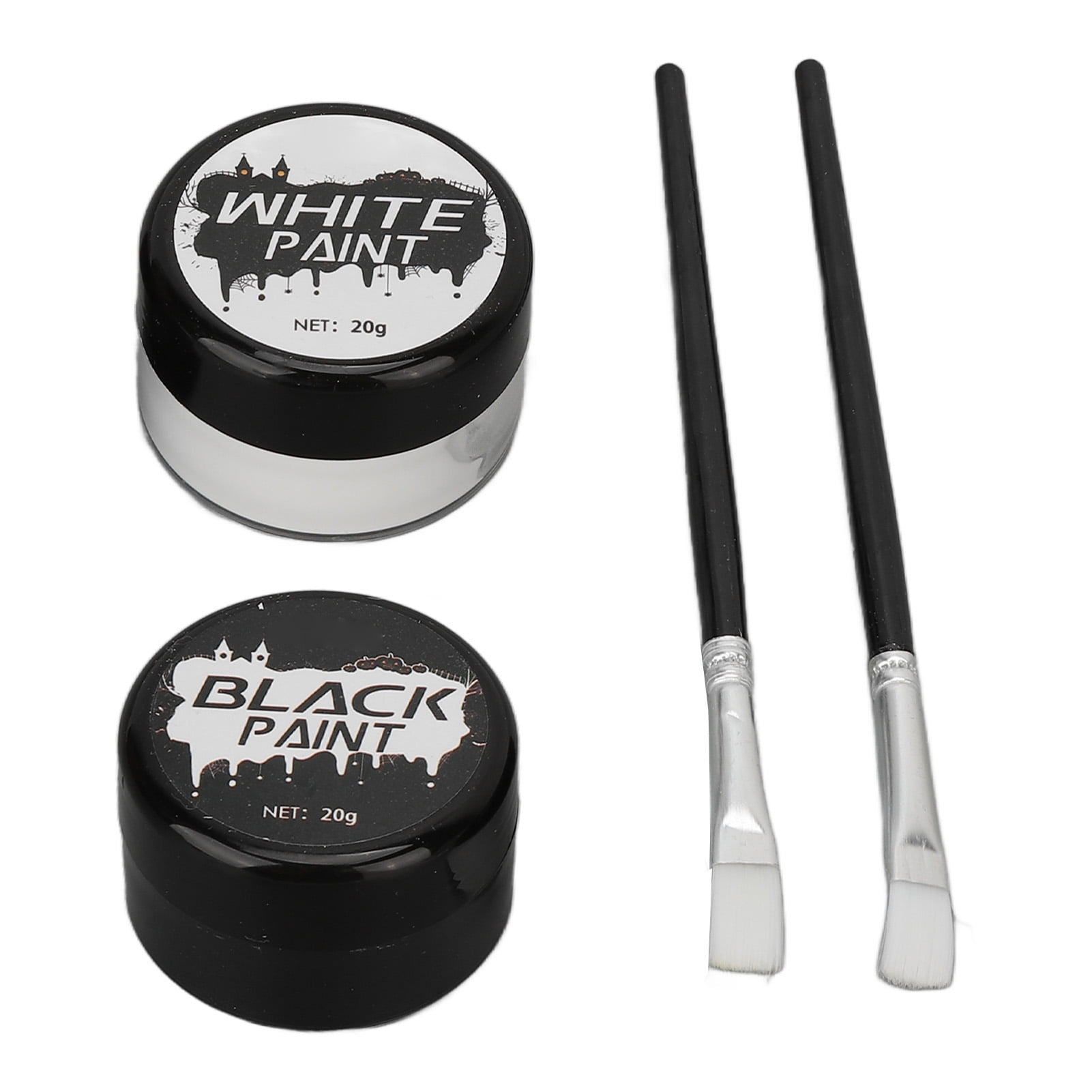 Face Paint Kit, Layering Friendly Highly Pigmented Black And White Safe