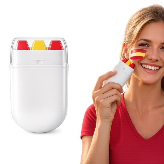 Face Paint For Soccer Game Day,3 Color In 1 Stick Face Paint Con,Independence Day Sports Events Stuff for Football Day Athletes And Sport Fan For Men Women