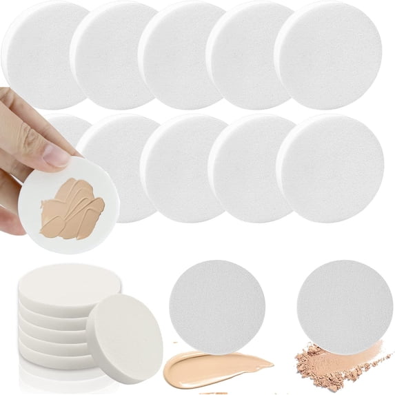 Face Paint Sponge Set,Happon 60 Pcs Round Makeup Sponges,Facial Powder Puff,Beauty Makeup Foundation Powder Blender for All Skin Types Wet and Dry Dual Use