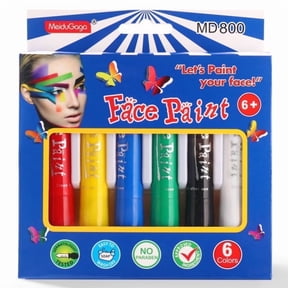 MeiduGaga Face Paint Sticks, 6 Pack, Washable Face Body Paint