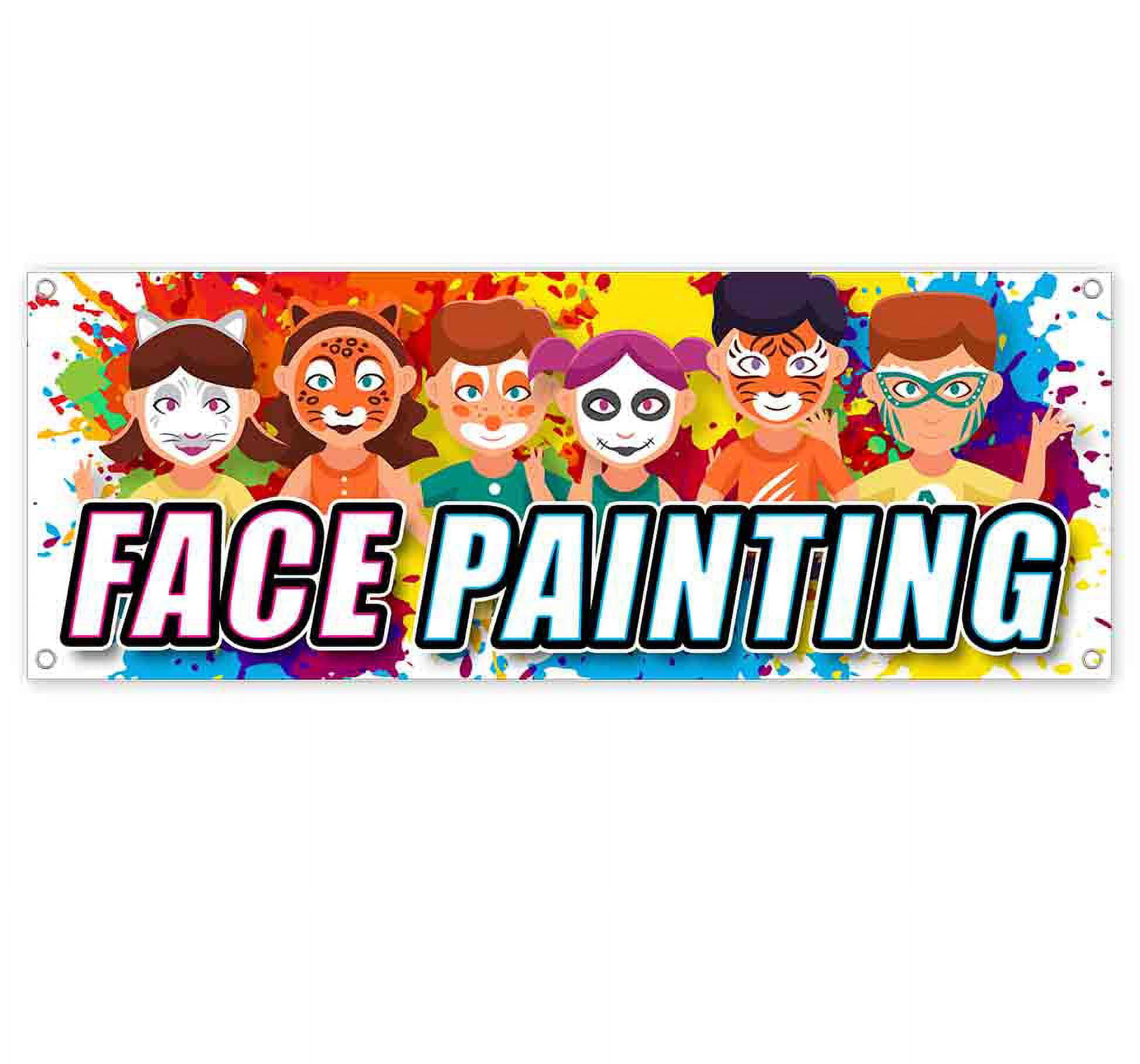 Face Painting 13 oz Vinyl Banner With Metal Grommets