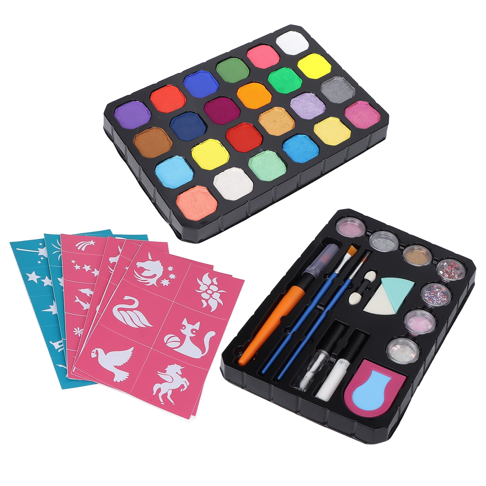 Face Painting Palette, 24 Colors Water Soluble Face Body Paint Kits