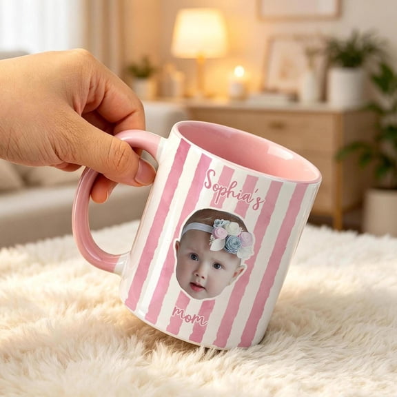 Face, Personalized A Kids Face, Face Photo Birthday Gift, Custom Face, AURORAVALLEY, 11oz-15oz Mug
