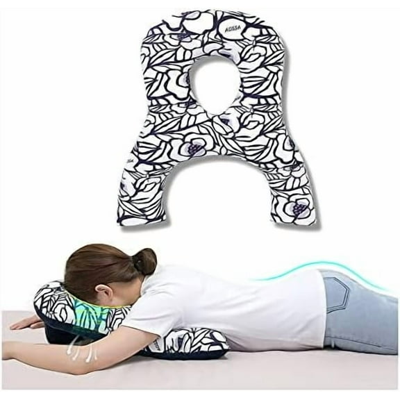 Face Down Pillow After BBL Surgery for Sleeping Stomach Sleeper Donut Pillow for Head BBL Bed with Face Hole Post Surgery Prone Pillow BBL Recovery Supplies Sleeping Pillow