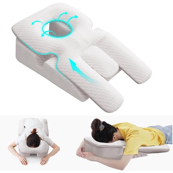 Face Down Pillow for Sleeping, Foam Prone Pillow, Body Positioner for Side Sleeping, Massage Pillow Face Down, BBL Pillow After Surgery, Retina Surgery Recovery Pillow