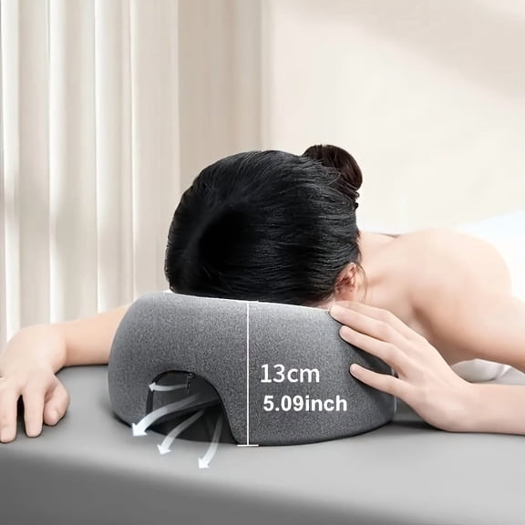 Face Down Pillows Massage Pillow for Bed Headrest Prone Down Sleeping,Face Cradle,BBL Pillow After Surgery Post Eye Surgery Recovery & Vitrectomy Recovery Equipment Removable Cover Grey