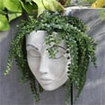 thumbnail image 1 of Face Planters Pots Head Planters for Outdoor Plants,Ceramic Flower Vase for Decor,Resin Human Face Wall Mounted Outdoor Garden Wall Decoration Planter, 1 of 7