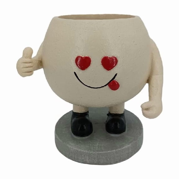 Face Planters Pots Resin Smile Face Vase Succulent Head Planter Pots Face Flower Pots Containers for Indoor Plant
